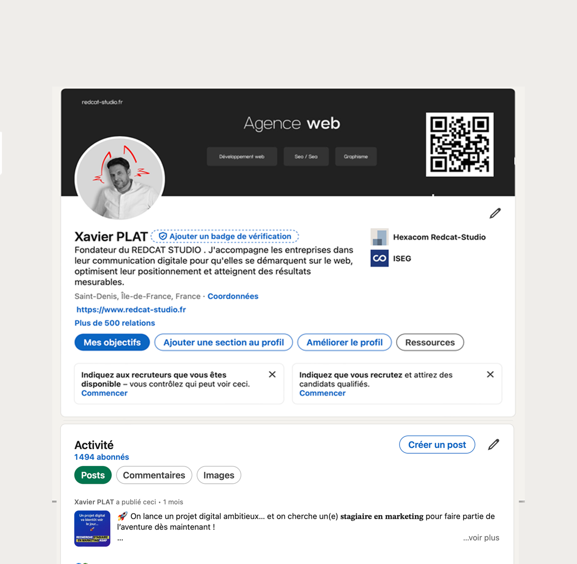 Plaque professionnelle