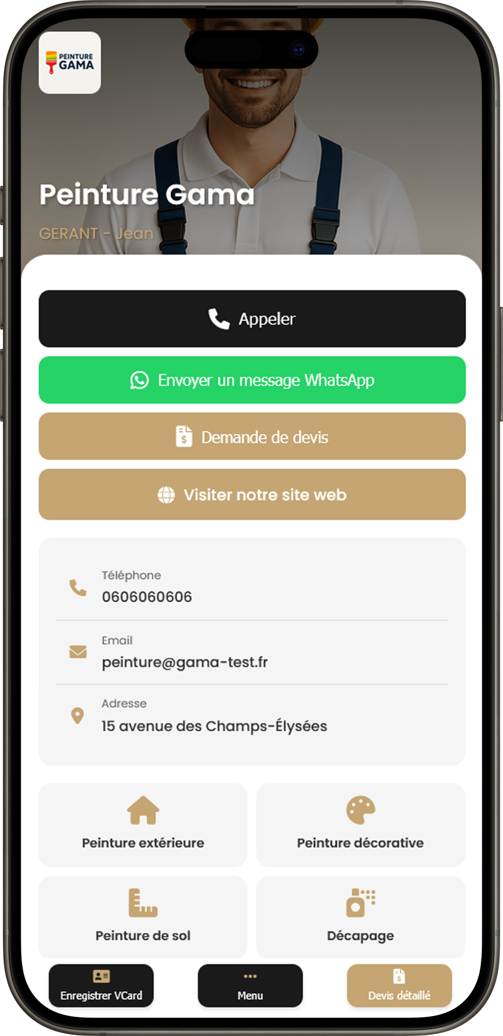 Template artisan et btp  E9